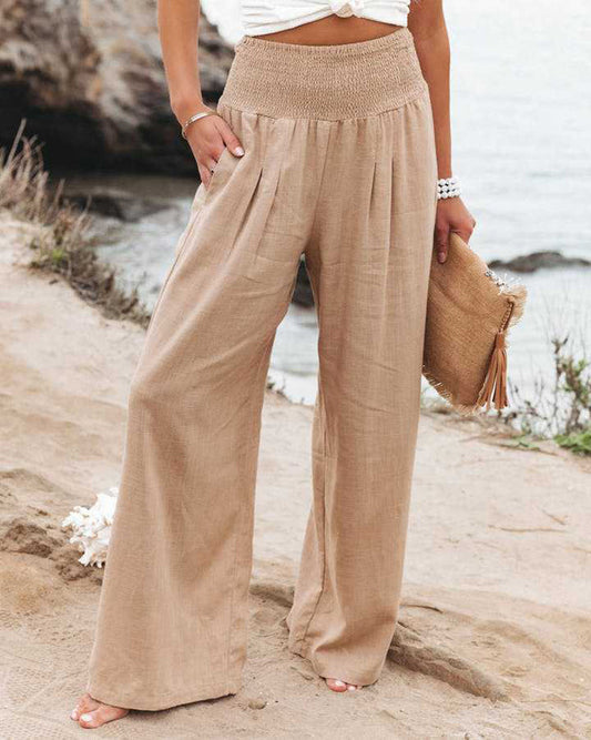 Kamila | Wide Leg Linen Trousers