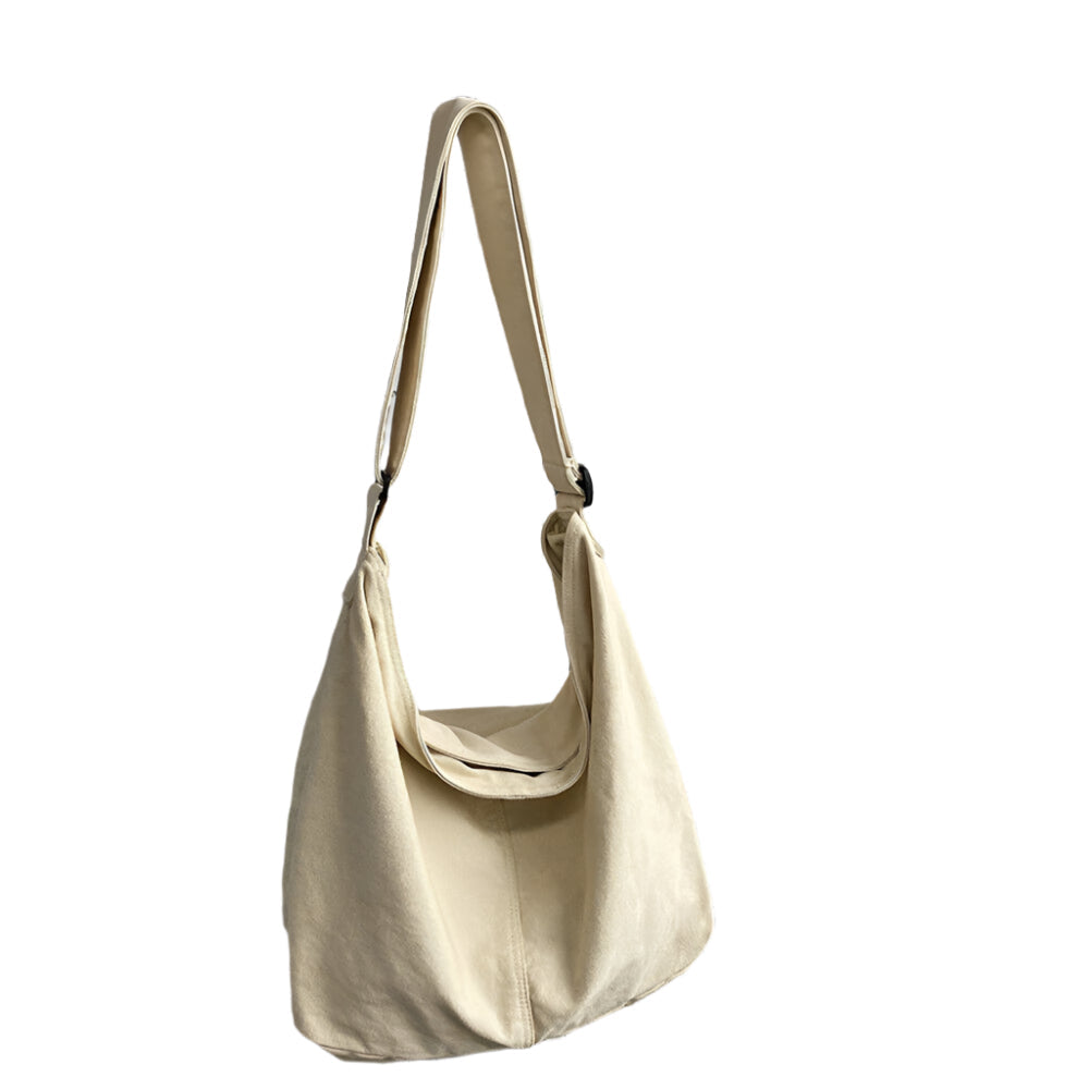 Women’s shoulder bag with crescent shape