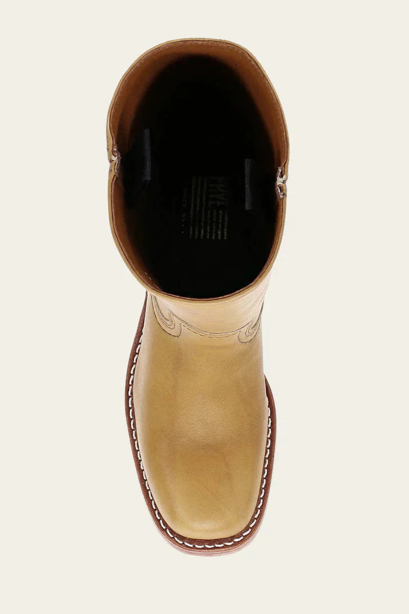 Women's tall boots with rounded toe and subtle lift