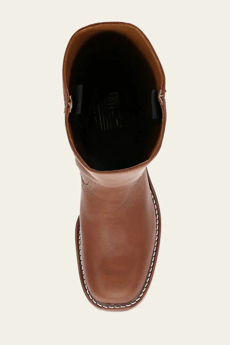 Women's tall boots with rounded toe and subtle lift