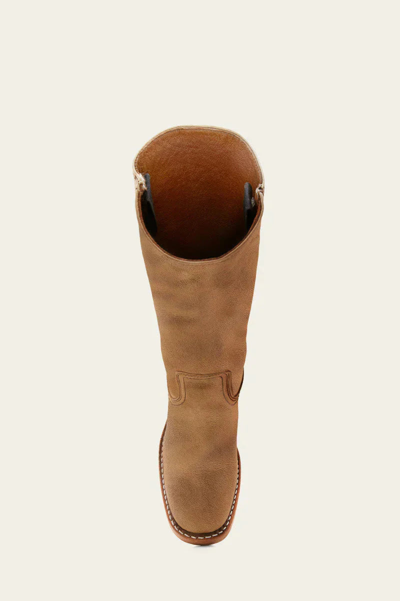 Women's tall boots with rounded toe and subtle lift