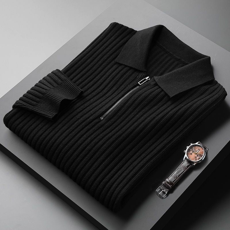 Harrison | Luxury Men's Polo Sweater with Zip