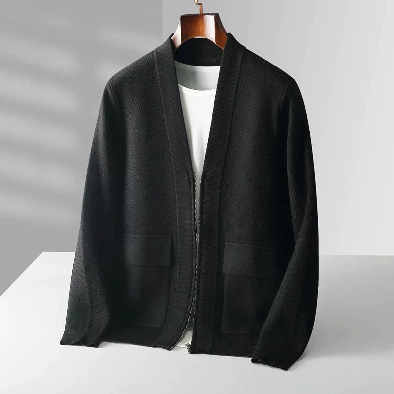 Grayson | Luxury Knitted Woolly Cardigan for Men