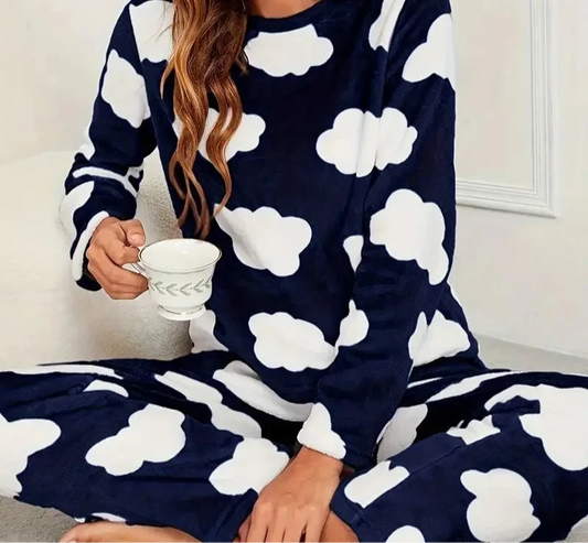 Yuna | Fluffy Pajamas Set