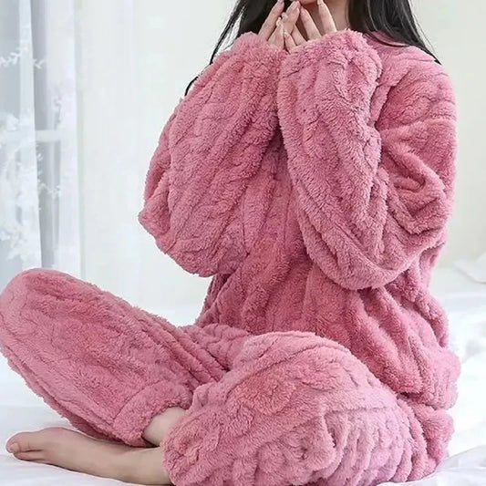 Ivette | Ribbed Fleece Sleepwear Set