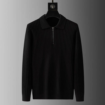 Harrison | Luxury Men's Polo Sweater with Zip