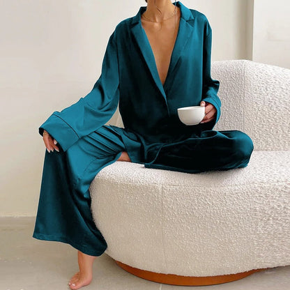 Xandra | Silky Elegance Oversized Pajama Set