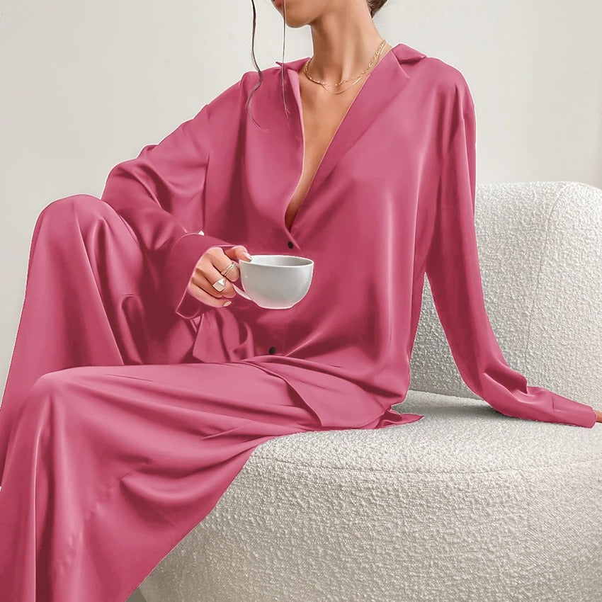 Xandra | Silky Elegance Oversized Pajama Set