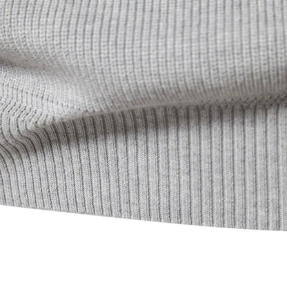 Titus | Quarter-Zip Quilted Ribbed Knit Sweater