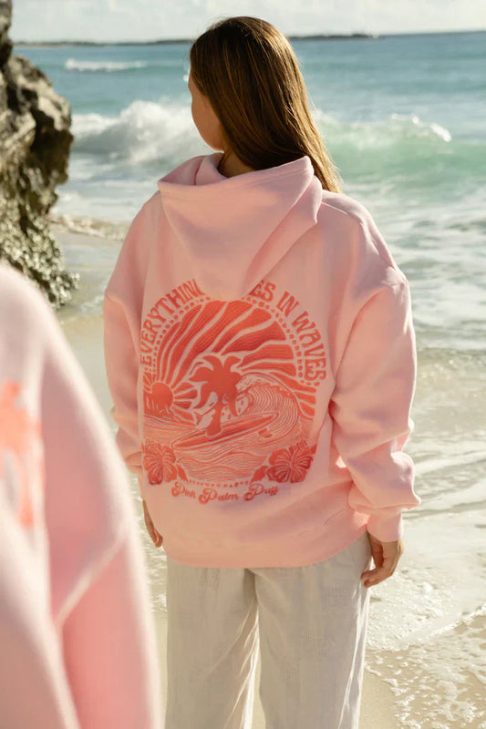 Women’s hoodie with marine motif and stitched back panel